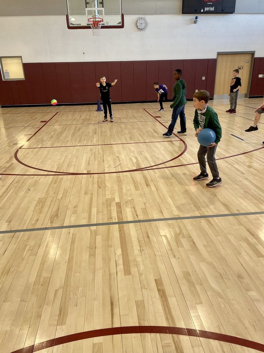 Great teamwork and strategizing in PE with Roller Ball! #PhysEd
