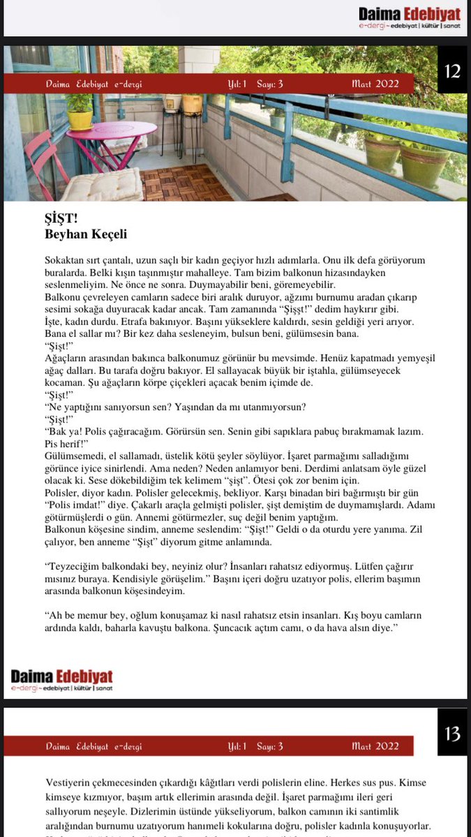 “Şişt” adlı öykümle <a href="/DaimaEdebiyat/">Daima Edebiyat • Çevrimiçi Edebiyat Platformu</a>’tayım. Keyifli okumalar 

s7.dosya.tc/server21/4tjao…