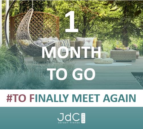 [M-1] 
Only one month left before we all meet again, we can't wait to welcome you at the <a href="/JdC_jardin/">JdC Garden Trends</a> from 29 to 31 March 2022! You can already order your badge 👉 bit.ly/3pkOTo0

#JdCGardenTrends #garden #event #BtoB
