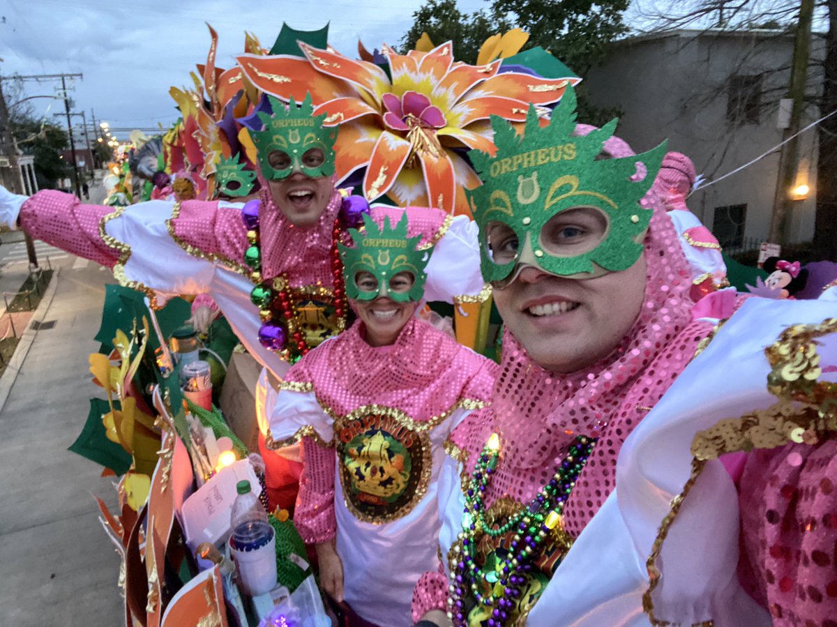 TylerJonKai's tweet photo. Happy Lundi Gras! The last time @KreweofOrpheus rolled I was on Float 14 with great friends. Can’t be there this year but the spirit of Mardi Gras is alive here in Lincoln, NE! 

#HailOrpheus #HappyMardiGras 🟣🟢🟡 https://t.co/ckrbI3ZPZr