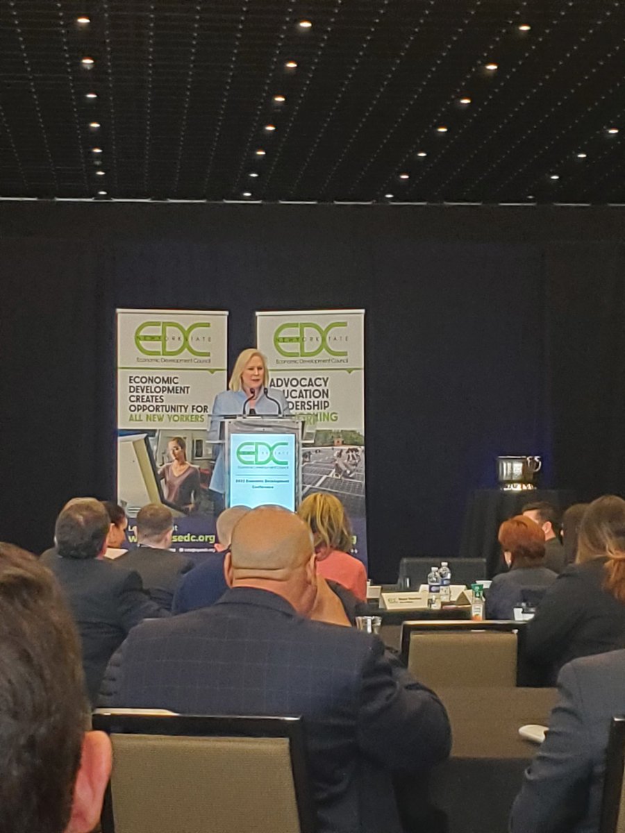 SteubenIDA's tweet photo. Grateful to @SenGillibrand for her time to address #NYSEDC and looking forward to #workingtogether to move our economies forward! @NYSEDC #partnership #workforceprograms #Healthcarejobs #infrastructure https://t.co/yO7Cb52toM