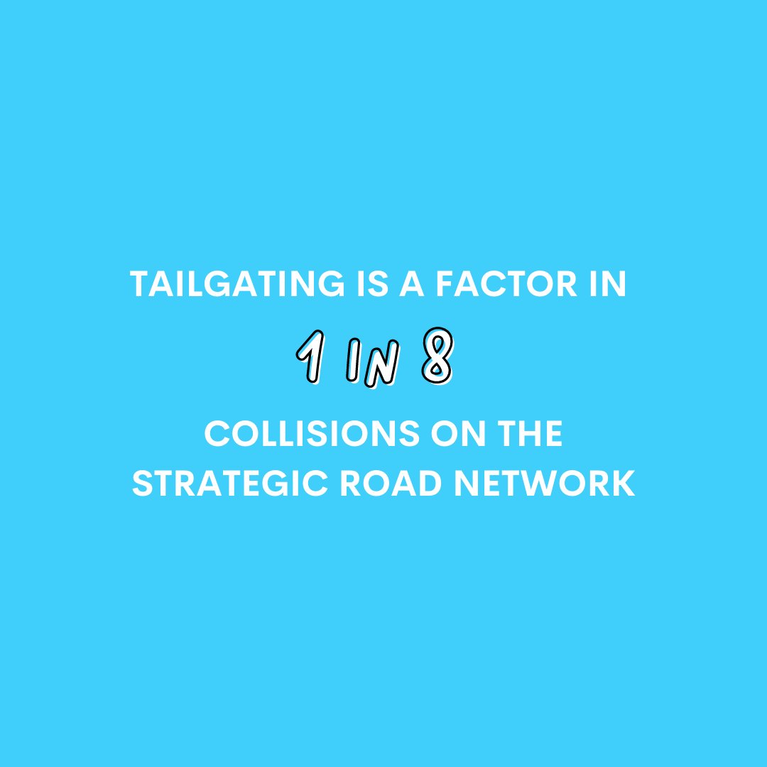 The Highway Code says you should “allow at least a two second gap between you and the vehicle in front on roads carrying faster moving traffic”. 

The two seconds are made up of the time needed for thinking and stopping. 

nationalhighways.co.uk/road-safety/st…