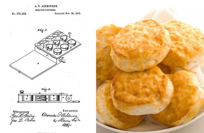 FCSNutrition's tweet image. Today we salute #BlackHistoryMonth and honor Alexander P. Ashbourne. Ashbourne invented the biscuit cutter, a spring-loaded device in which dough is placed on a flat metal board and a facing side with cutouts forms the biscuits. #FuelingGA