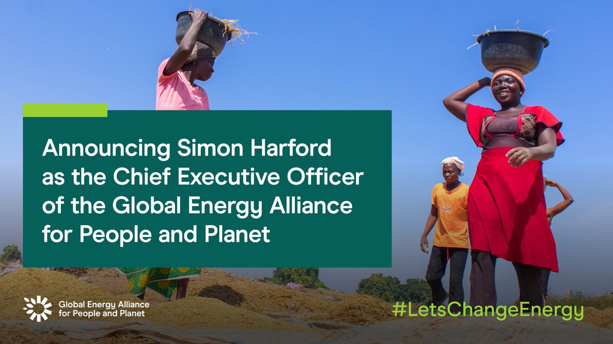 RockefellerFdn's tweet photo. We are delighted to welcome Simon Harford as CEO of the Global @EnergyAlliance for People and Planet. 

His depth of experience and leadership style will be invaluable in guiding the organization through its next phase of its journey: https://t.co/N724oDVU3a 
#LetsChangeEnergy https://t.co/NXQDjNwAVF