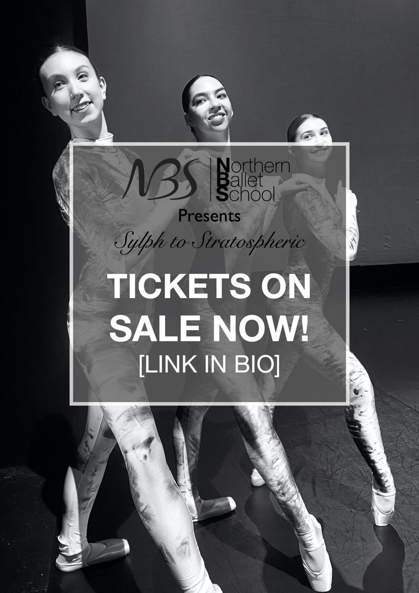 NBSmanchester's tweet photo. SYLPH TO STRATOSPHERIC 
NBS Ballet show - Tickets on sale now.
Book Ticket via link on Instagram bio. 

Friday 11th March 7:30pm 
Saturday 12th March 7:30pm 
at The DanceHouse, Manchester https://t.co/5ZWJiOeM3m