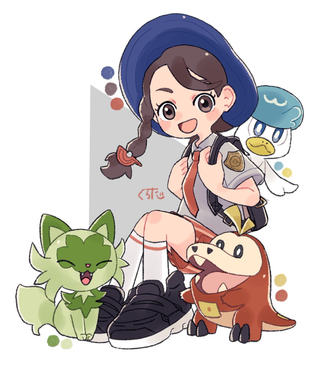 ポケモン「新作楽しみ～!!
 #ポケモンSV 
 #Pokemon 」|くろだのイラスト