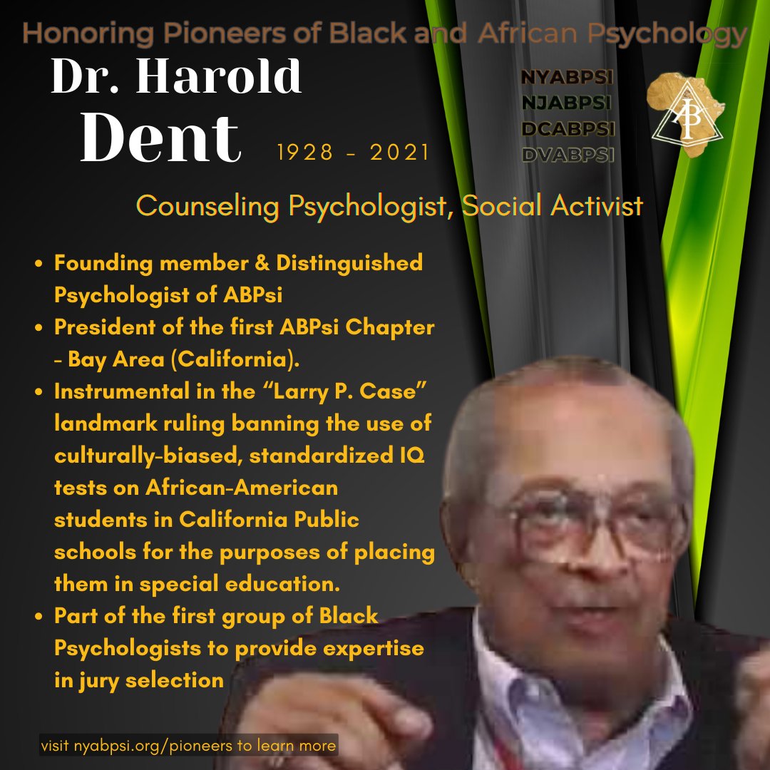 nyabpsi's tweet photo. Our Black History Month Celebration continues! Check out Today's Featured Pioneers in Black and African Psychology:
https://t.co/zd0eVBWRIS
#abpsieasternregion #blackpsychologypioneers #celebratebhm #BHMPsychologyPioneers

https://t.co/Tr131igsXd https://t.co/ppifNR697L
