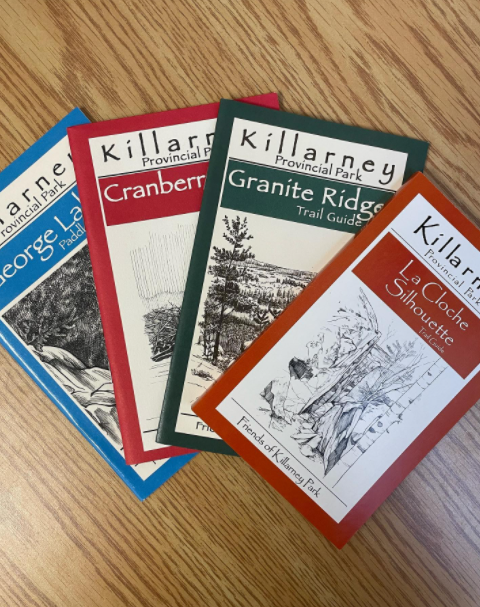 Check out all of our different guide books! You could grab a few for yourself at our Outpost store or place your order at our online store with a shipping option and in-park pickup.

Link for our online store: friends-of-killarney-park.square.site