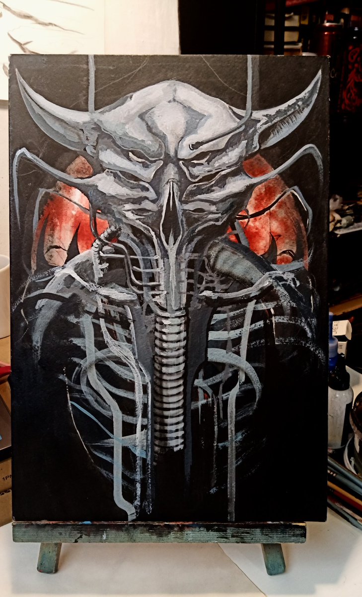 CEA_73's tweet photo. Process

#alien #necromechanics #necromechanoid #conceptart #horror  #horrorart #creature #art #artist #artwork #aliensketch #artinprocess  #biomechanics #ArtistOnTwitter #sciencefiction
 #scifi #scifiart #biomech #ufo #painting #creepy #biomechanic #cyberpunk #future #cea73 https://t.co/Z0IWNv5KoT