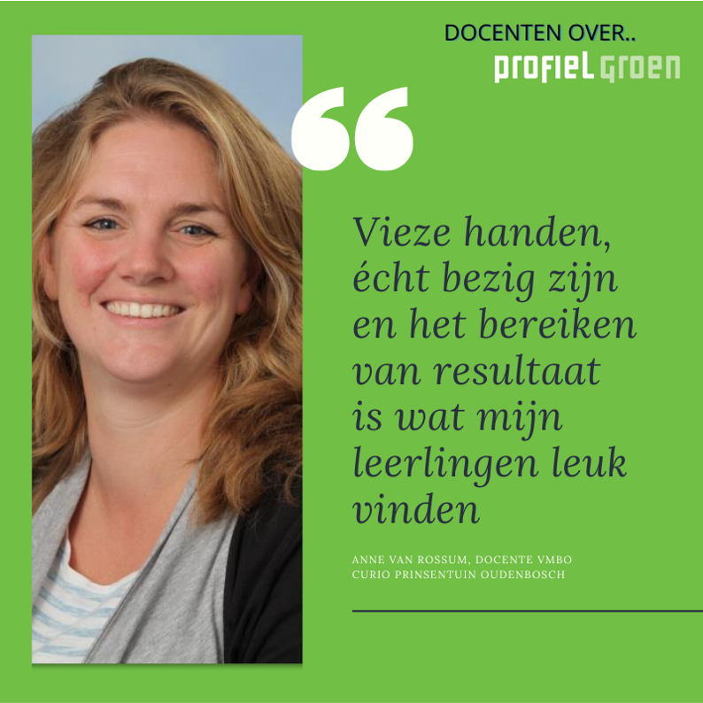 OntwikkelC's tweet image. 'Het krijgen van vieze handen, het echt bezig zijn en het bereiken van resultaat, is wat mijn leerlingen heel leuk vinden'. Lees het interview met Anne van Rossum, docente vmbo groen bij @CurioOnderwijs 

#vmbo #groen #onderwijs #bovenbouw
