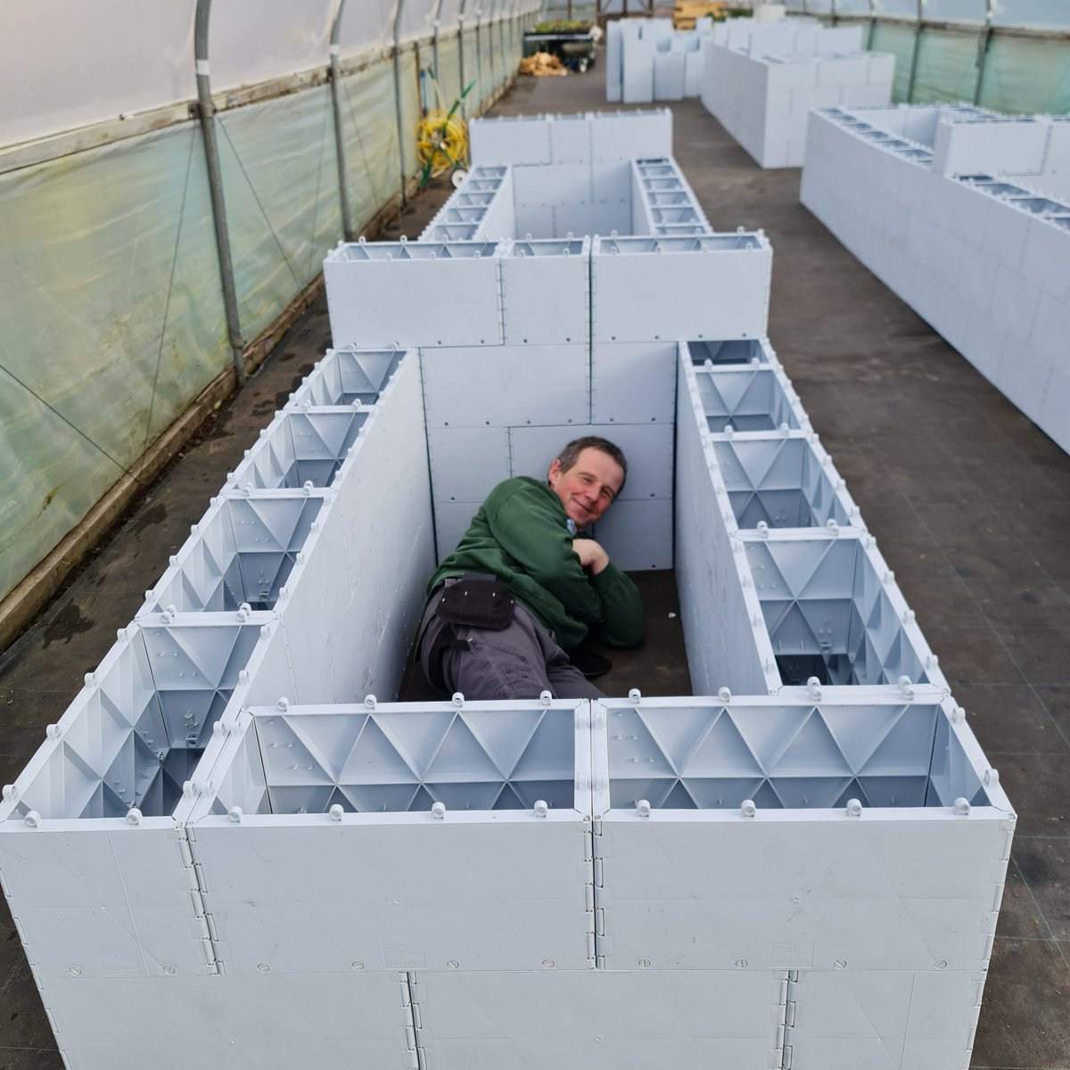 inthebotanics's tweet photo. Rona, Robbie and Alastair working on our new raised beds. We are using a product supplied by QuickBlock that makes an amazingly versatile plastic block from recycled ocean waste.
#garden
#plants
#raisedbeds QuickBlock #quickblocks
#reclaimed #reuse #recycle #oceanwasteplastic https://t.co/XEfSyLKIy0