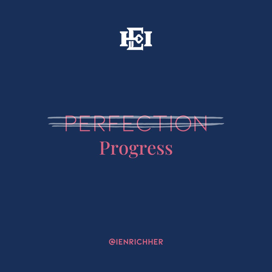 Progress can be made, perfection will never arrive and we can make a positive impact along the way. Happy Monday. #mondaymotivation #happymonday #positivevibes #progress #enrichHER