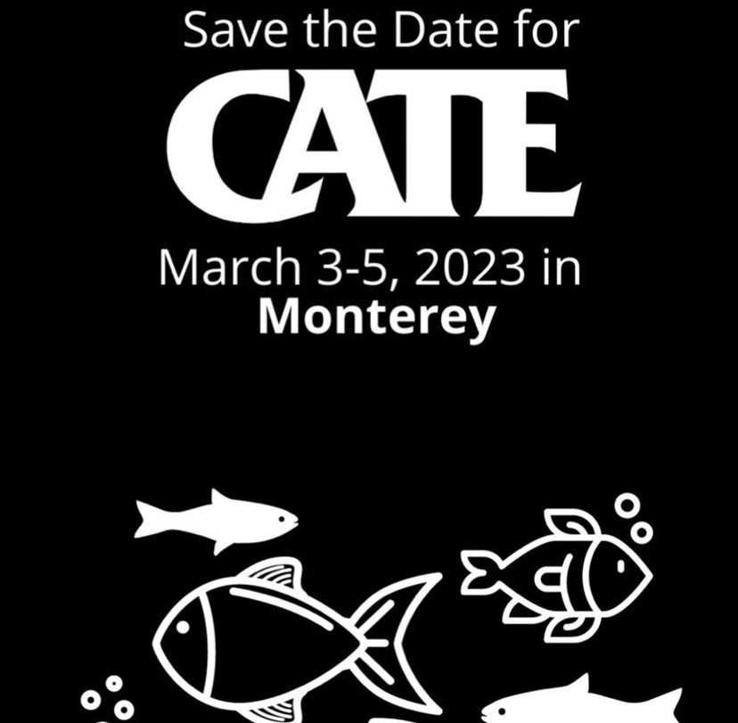CATE_California's tweet photo. As you re-enter your classrooms this morning, take a piece of #cate2022 with you.  Keep up those rejuvenating conversations with colleagues and spread your excitement for Education! Save the date and we will see you next year (#CATEMonterey #CARE2023) https://t.co/pyuPOx4dFs
