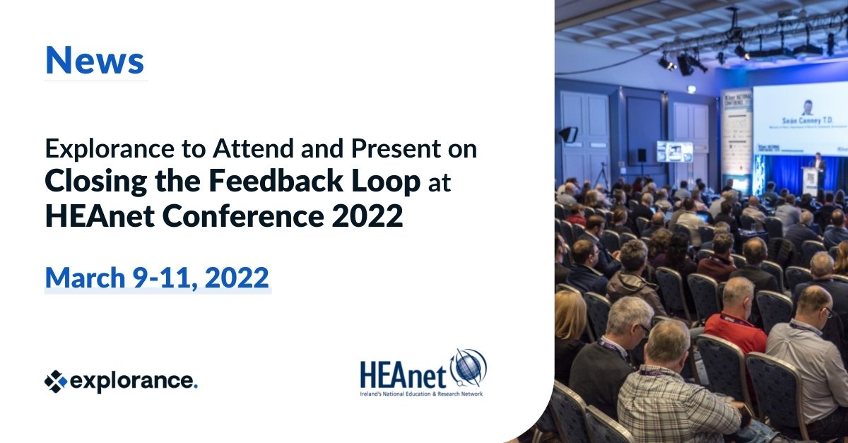 explorance's tweet photo. Explorance will deliver a presentation on closing the feedback loop at the upcoming HEAnet Conference 2022, taking place from March 9-11. Learn more - https://t.co/wjLhZeCMYo
#HEANET2022 #StudentInsightSolutions https://t.co/17ZzITLQGx