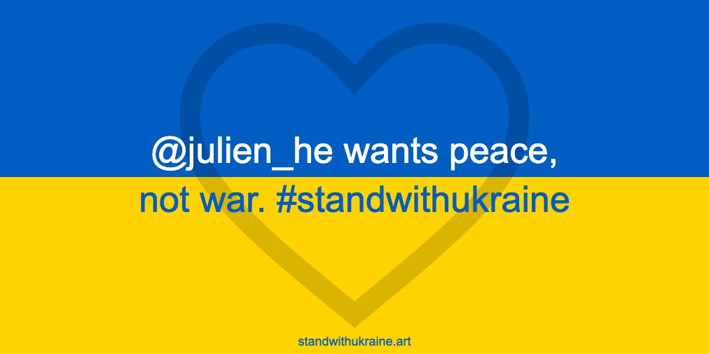 Julien_He's tweet image. Please donate if you can and show support too! ❤️🇺🇦 standwithukraine.art #StandingWithUkraine #PeaceNotWar #Ukraine