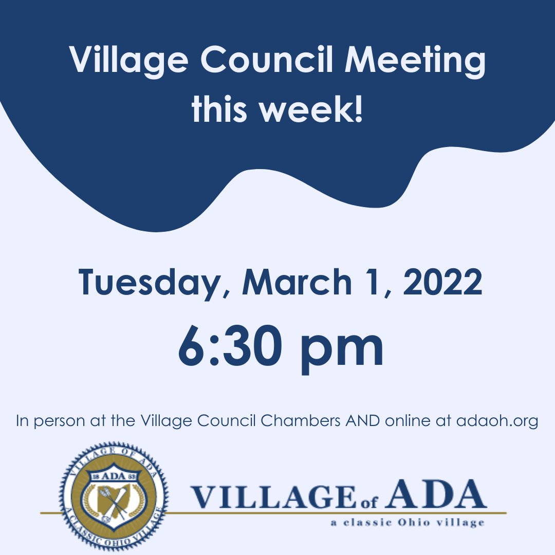 SeanBeckforAda's tweet photo. COUNCIL MEETING TOMORROW!

Reminder that Council meets tomorrow at 6:30 pm in the Council Chambers.

See the link below for agenda items. 

NOTE: there is a Streets Committee meeting right after normal session.

Link to the information: https://t.co/OP3QwPI2ly https://t.co/UwegsT5Ifv