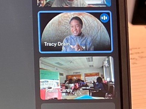 OlmstedSouth's tweet photo. STEAM in action, WAY TO GO OAS! 6th grade virtually met with NASA engineer Tracy Drain today to learn about space and Black Women in NASA! @jcpsky @JCPSDL https://t.co/B7p5PoeChE