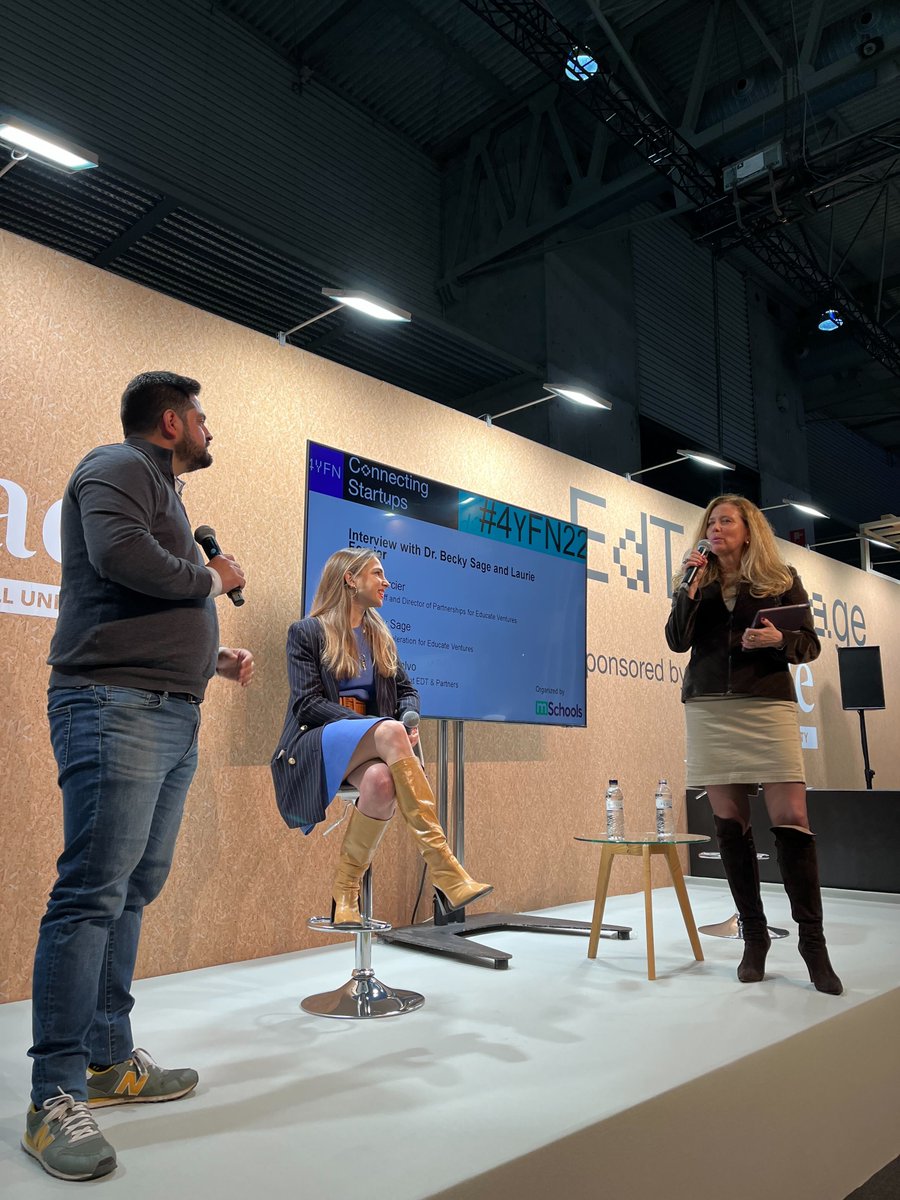 Un placer formar parte de la #edtechrevolution de la mano de <a href="/EdutechCluster/">Edutech</a> en <a href="/4YFN_MWC/">4YFN</a> 🚀 

Nos ha encantado poder compartir esta experiencia con <a href="/jordi_edtech/">Jordi Bretos</a> y Paul Escudé, que también están trabajando duro para transformar la educación 👏
#educacion #digitalizacion #4YFN22