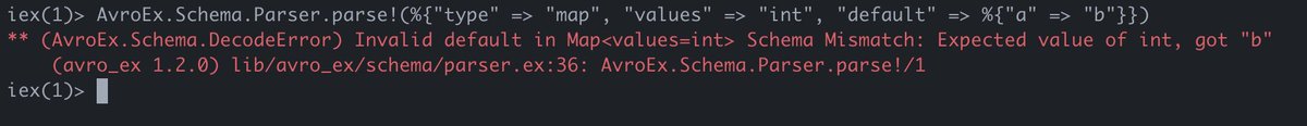 Working hard on AvroEx. This PR is going to bring really detailed error messages to Schema parsing! #myelixirstatus #beamcommunity #avro

github.com/beam-community…