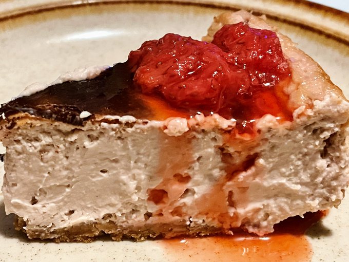 ストロベリーチーズケーキ作った 