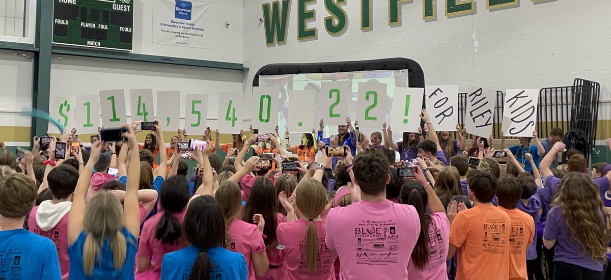 On behalf of the WHS Dance Marathon, thanks to everyone who donated and those who participated in Dance Marathon this weekend! WHS Dance Marathon raised a record $114,540.22 for Riley- well past the $100K goal for this year! What a wonderful night! Thanks, WHS! You rock!