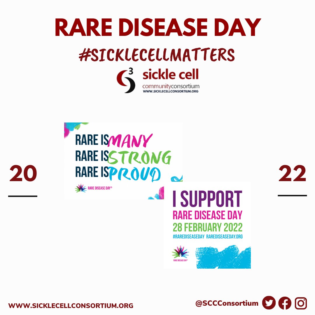 SCCConsortium's tweet photo. #RareDiseaseDay calls for better access to treatment &amp; medical representation for the millions with rare diseases! #SickleCellDisease is a #RareDisease. Though there has been some progress with the advancement of sickle cell research &amp; treatment, there is much more to achieve. https://t.co/3GRoGzObyN