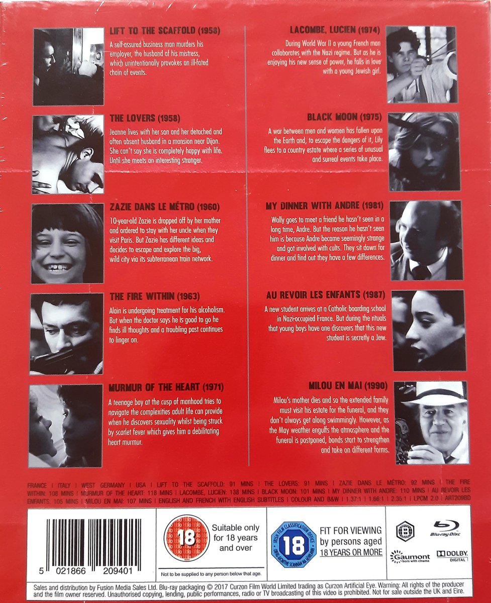 FOPPofficial's tweet photo. Prize draw time! We have some @CurzonFilm goodies to give away!

Win:
The Louis Malle Features Collection

To win:
RT with #FoppMalle
UK only
Must be following
18+ https://t.co/Snm8iRT99B