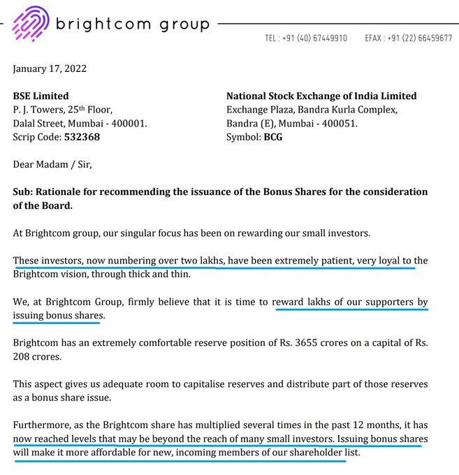 Sadafsayeed's tweet photo. When #Brightcon group announced to use its profits and reserves to issue bonus share, we knew something is wrong.
SEBI suspected some wrong doing and appointed Deloitte to do forensic audit.
This SEBI notice came in Sep 2021, but Unfortunately company disclosed it only now. https://t.co/PnRRvc7Gd6