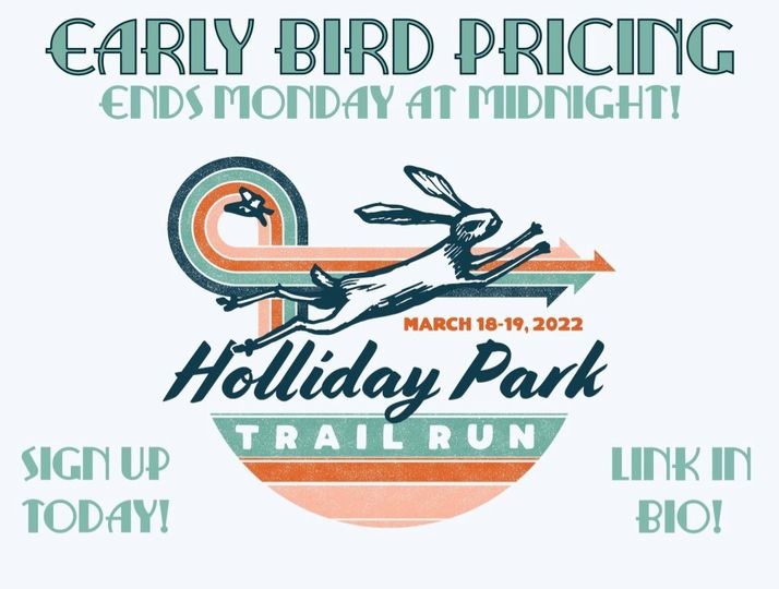 Tuxedo Brothers (@tuxedobrothers) on Twitter photo Be an Earlybird and save $5 when you signup TODAY for the Holliday Park Trail Run! Race weekend is March 18-19, but prices go up TONIGHT at 11:59pm. Signup now at bit.ly/HPTR2022
<a href="/HollidayPark/">FriendsHollidayPark</a> Be an Earlybird and save $5 when you signup TODAY for the Holliday Park Trail Run! Race weekend is March 18-19, but prices go up TONIGHT at 11:59pm. Signup now at bit.ly/HPTR2022
<a href="/HollidayPark/">FriendsHollidayPark</a>