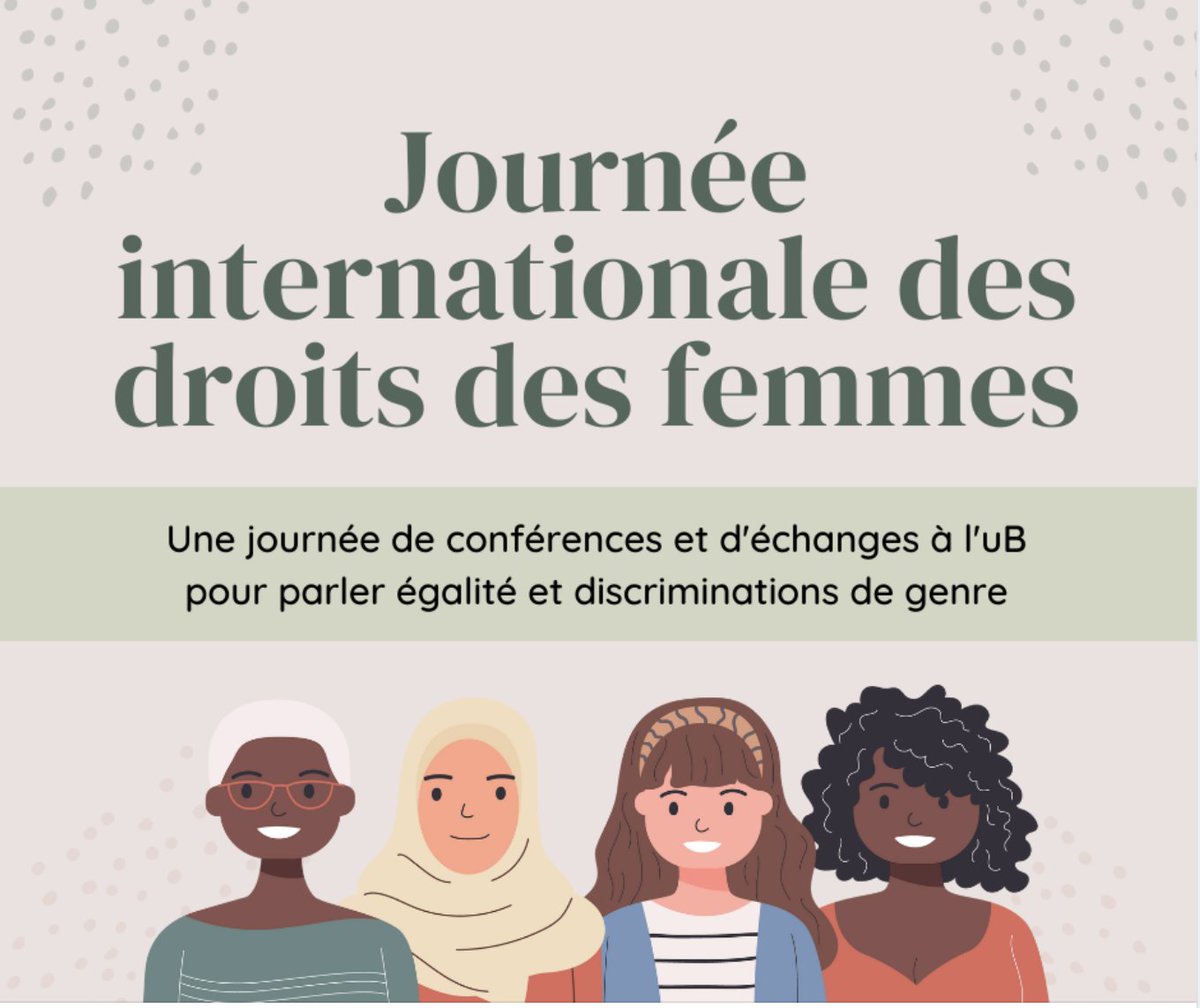 HugolGential_Cl's tweet image. Pour le 8 mars @univbourgogne en lien avec la mission égalité/diversité organise une belle journée avec @LoGuillet, @KildineB, #EllesàDijon @louetmila et @Estelle_Klima, #DDF21, @lesorageus_e_s  et Cécile Caseau-Roche 
Toutes les infos utiles : u-bourgogne.fr/agenda/journee…