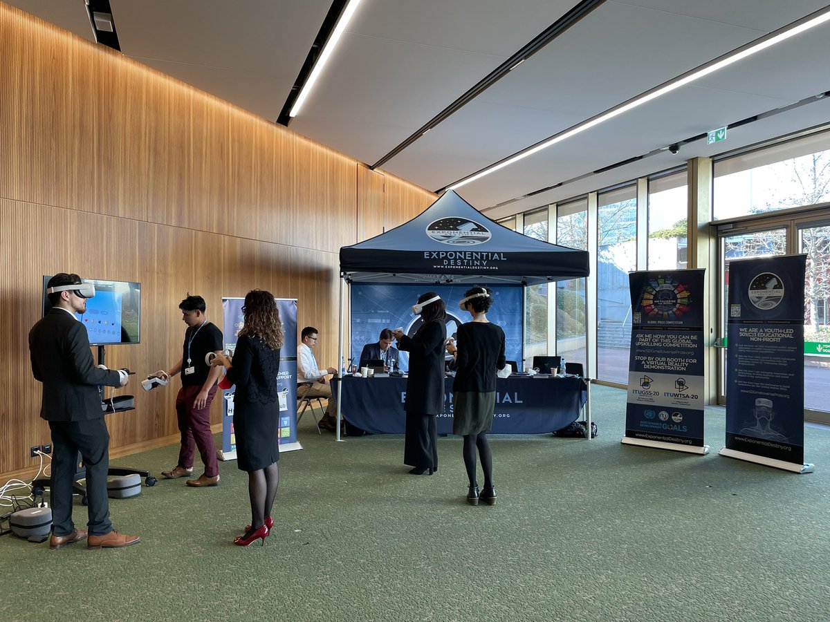 The Exponential Destiny team booth will be at the @ITU all week! Stop buy to learn about our non-profit and the prize competition. Also check out @Blendhub ‘s mission and experience! #SDGmetaversePrize #WTSA20 #GSS20 @ITUstandards
