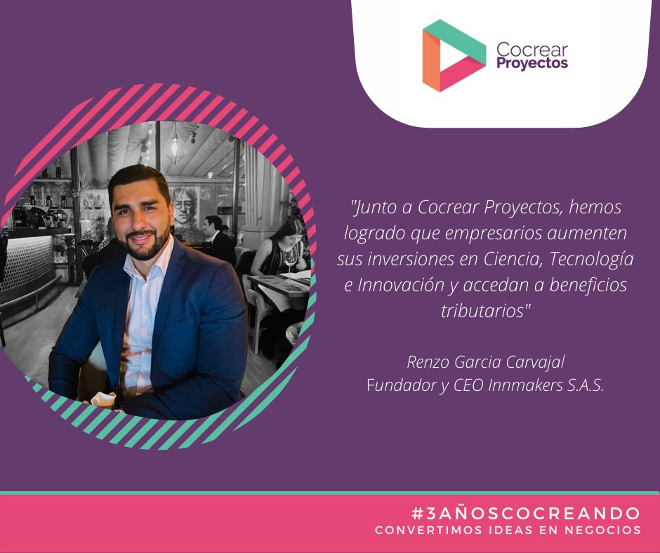 CocrearP's tweet photo. #Cocreamos | @InnMakers es una empresa especializada en la gestión de proyectos de CTeI. Si bien, tenemos el mismo enfoque, hemos encontrado múltiples oportunidades donde sumamos conocimiento y capacidades.
Nos entusiasma #ElPoderDeLaColaboración, y mucho más, entre amigos🤩 https://t.co/5pIIc9evgd