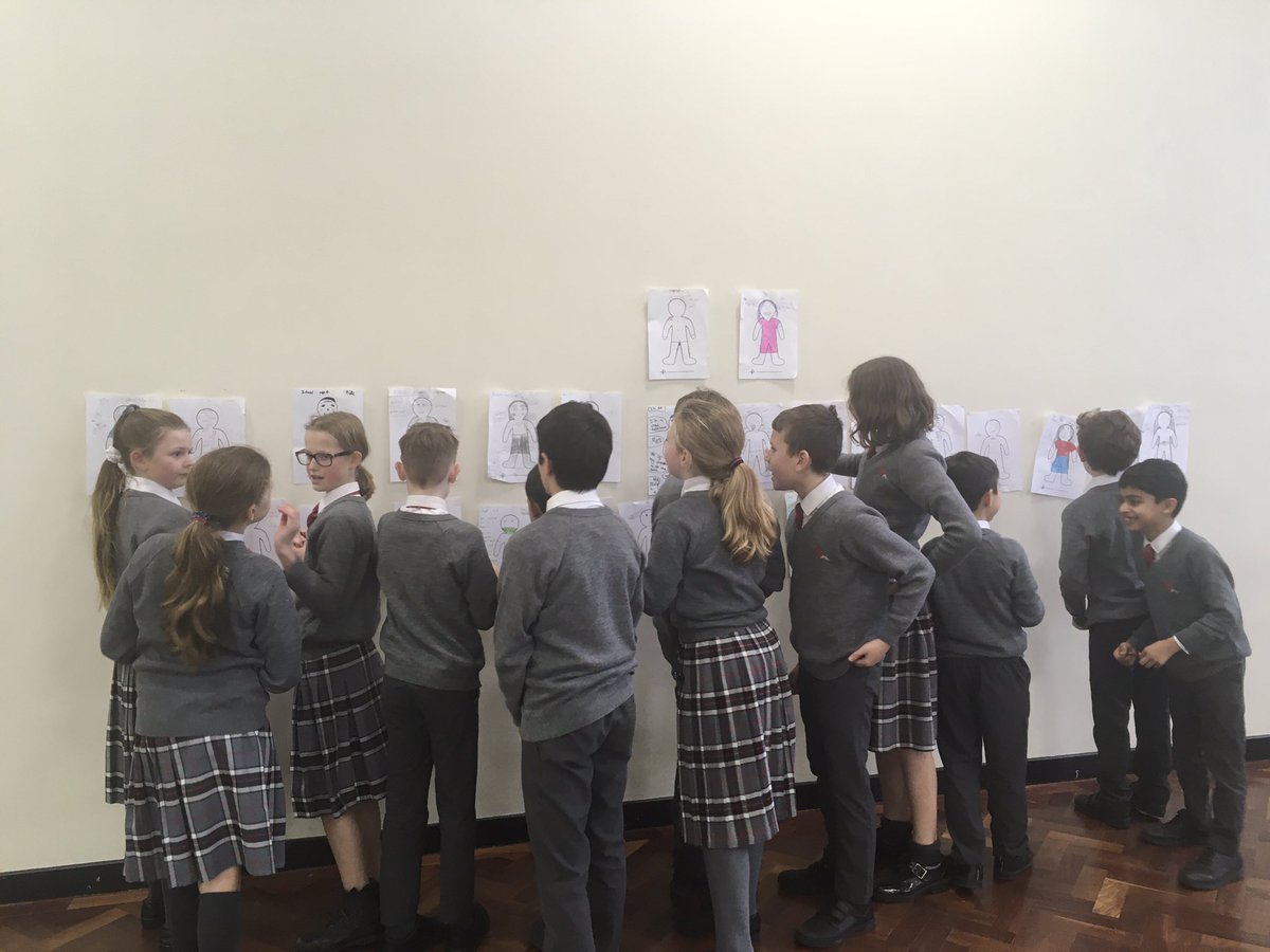 YateleyManorSch's tweet photo. Year 5 are loving their new ‘Titanic’ project in English and Drama. Here they are finding information to create promotional posters and using the ‘role on the wall’ technique to investigate characters on board. #yateleymanor #researchers #collaboration #firstclasswork https://t.co/keAmA2E9MU