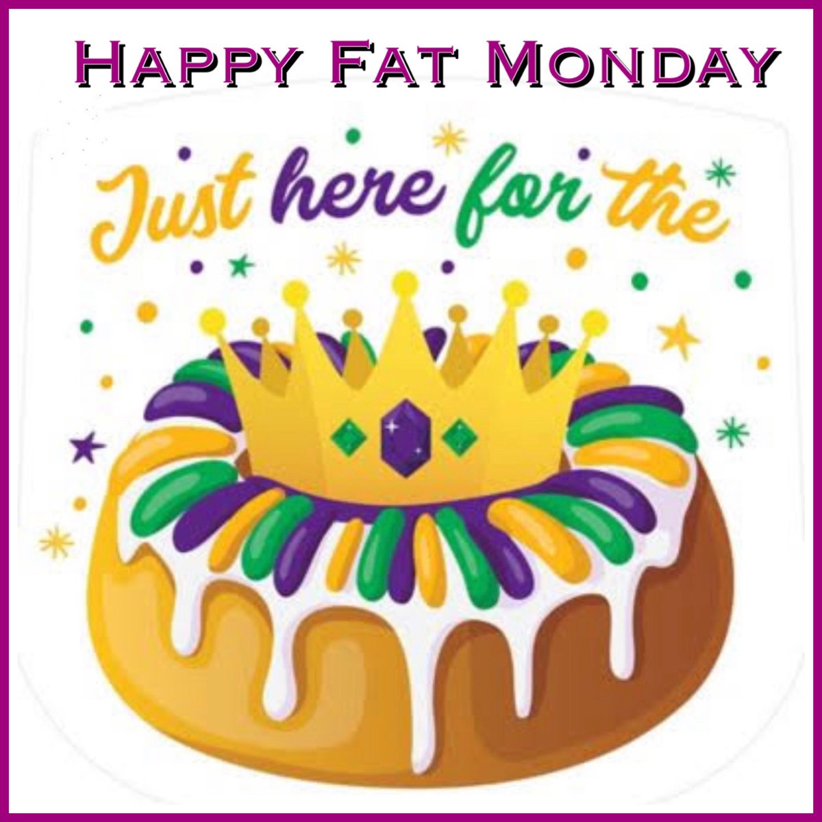 ClerkChelsey's tweet photo. Lundi Gras - #NOLAstyle… another day to eat King Cake and to be merry! 🎭

#ItsCarnivalTime #ClerkChelsey #NewOrleans #TeamChelsey #NOLA #LundiGras #FatMonday #EatCake #KingCake https://t.co/huvNbnQupY
