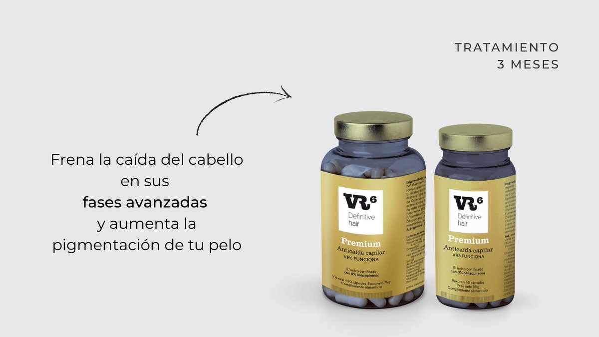 VR6Definitive's tweet photo. #vr6funciona 🤩 
Nunca es tarde para empezar. Vr6 Premium frena la caída avanzada del cabello 🙌🏻🌱. 

#caidadelcabello #alopecia #caidacapilar #tratamientocapilar #complementoalimenticio https://t.co/pWqSVlsHv5