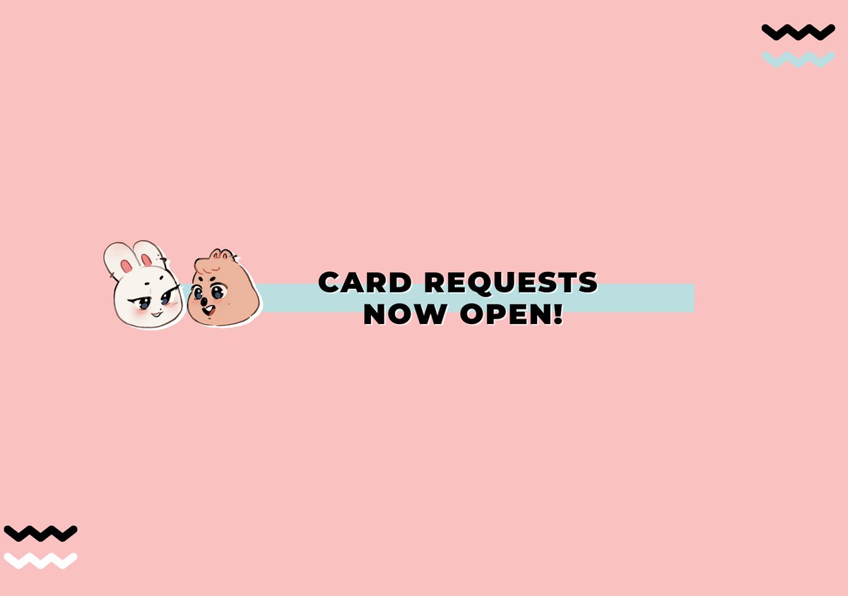 CARD REQUESTS NOW OPEN  🐇🐿️☄️
    → MAR 1 to AUG 19, 2022

: #MINSUNG #한밍 #믾성
: tinyurl.com/msreq3
: tinyurl.com/mstropes3