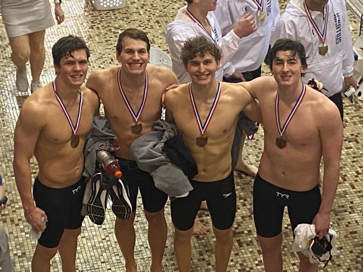 StCharlesCards's tweet photo. Congrats to Spencer Aurnou-Rhees ’22 &amp; SC Swim Team for finishing 7th at OHSAA DI Swimming and Diving Meet! Spencer won TWO STATE CHAMPIONSHIPS (200IM &amp; 100 free)!Relay teams finished 5th in 2 events: included Ben Stevenson ’22, Jack Keller ’23 &amp; Ryan Alfred ’22. #scprep https://t.co/A1DOPZsehQ