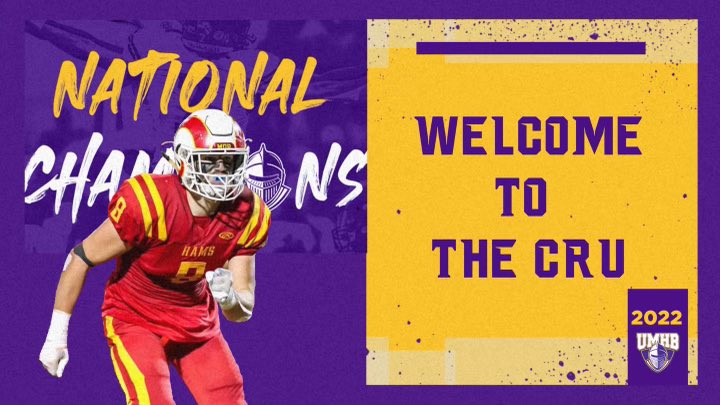 After a great talk with <a href="/coachmcarey/">Mark Carey</a> <a href="/Coach_LHarmon/">Larry Harmon</a> I’m proud to announce that I will be furthering my education and football career to <a href="/UMHB/">Mary Hardin-Baylor</a> <a href="/CruFootball/">UMHB Football🏈</a> @sscrams @SANDSRAMS