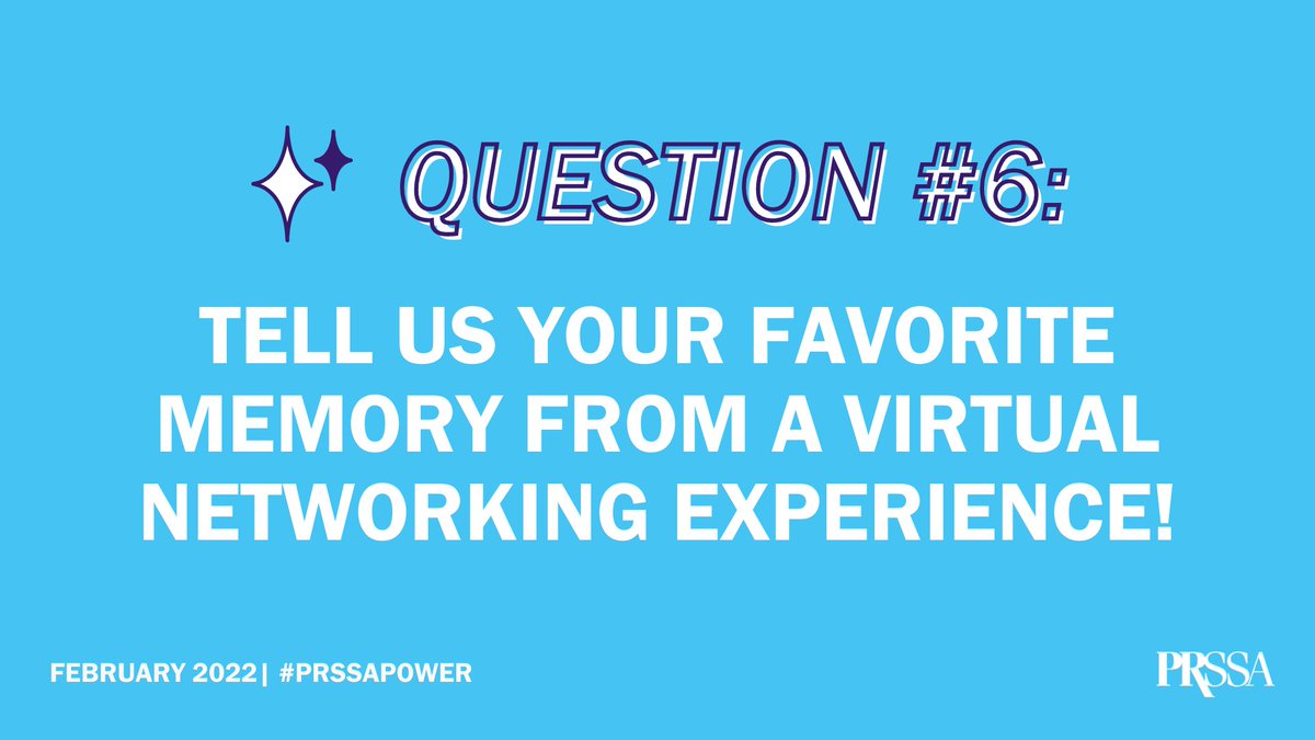 mynameserinnn's tweet photo. Last question, #PRSSA. Tell us your favorite memory from a virtual networking experience. #PRSSAPower https://t.co/IJpc6zWQi1