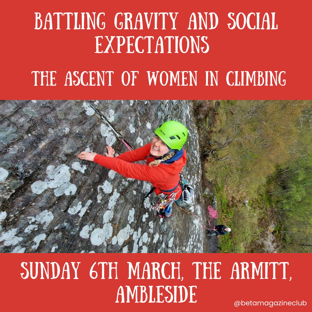 betamagclub's tweet image. Battling Gravity and Social Expectations: The Ascent of Women in Climbing 

…y-and-museum-centre.arttickets.org.uk/armitt-library…

#welcometothebetaclub #betamagazine #beta