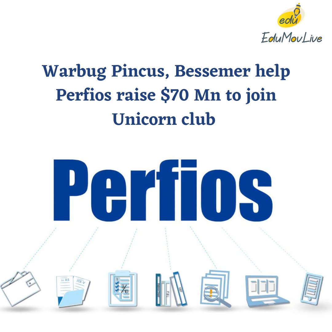#Perfios has become a #unicorn  after the #fintechplatform raised nearly $70 million from existing investors, #WarburgPincus and #Bessemer venture partners, in a series C round. It is the second #Indianstartup, after open source platform Hasura, to turn unicorn this week.