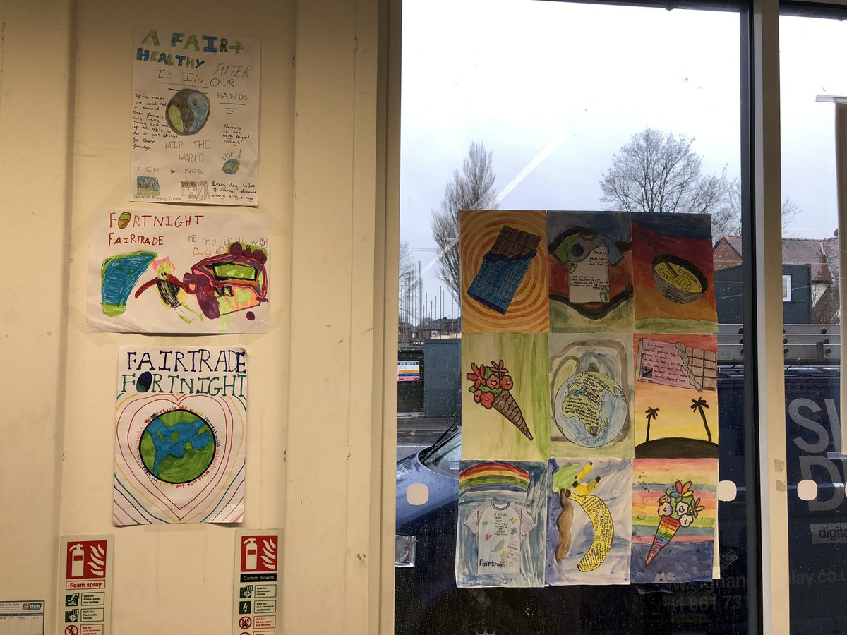 TimHughesCoop's tweet photo. We have some amazing artwork from some incredibly talented local children on display in @coopuk Heald Green to celebrate #FairtradeFortnight. We have plenty of space to display more if there are any other kids out there who are passionate about #Fairtrade! #ItsWhatWeDo https://t.co/pGzkw6DS3z