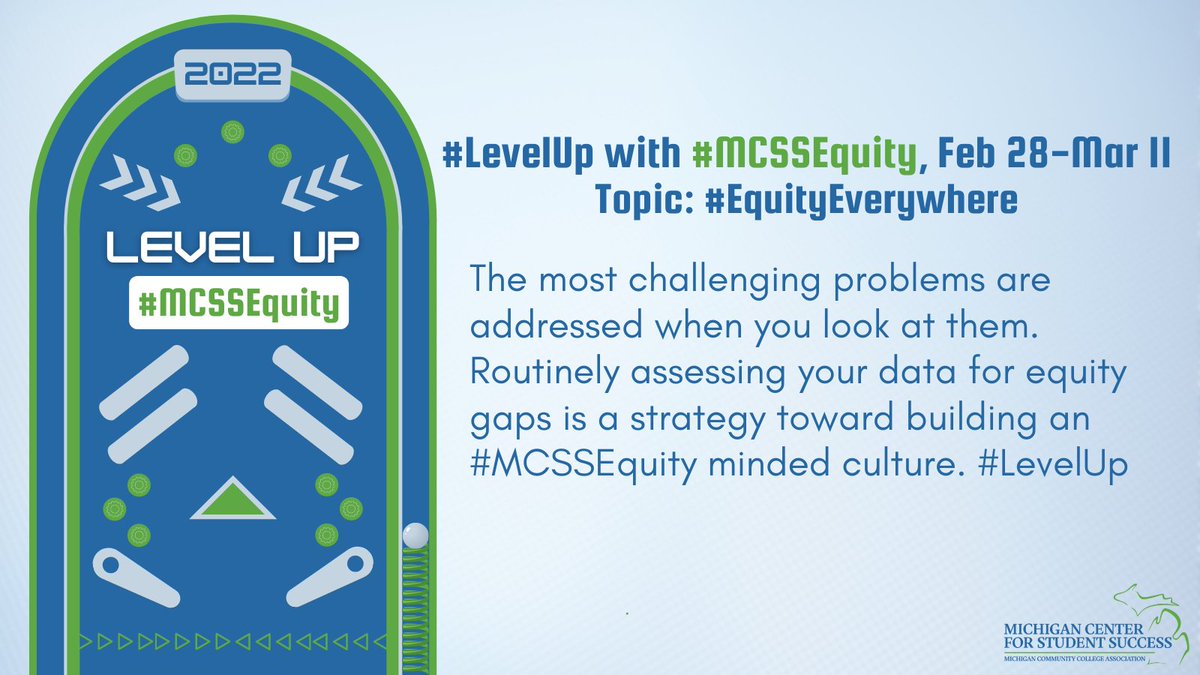 MCCACSS's tweet photo. Centering #MCSSEquity makes excellence inclusive and attainable for those who belong to marginalized communities. #LevelUp pro tip: integrate routine reviews of policies, practices and procedures to remove potential barriers for #MiStudentSuccess. https://t.co/22TrTgOrJe