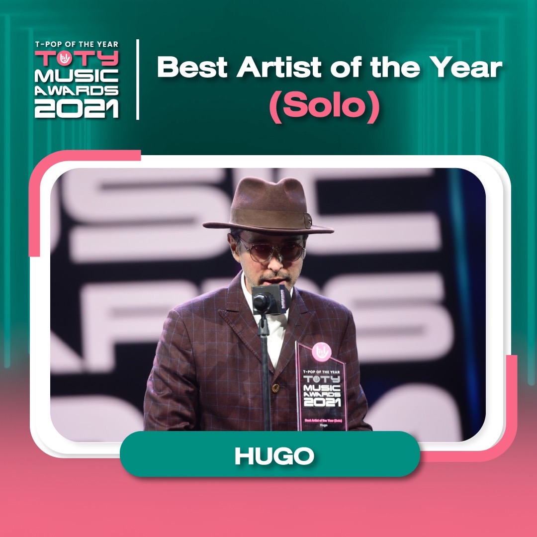 StageTpop's tweet photo. Best Artist of the Year (Solo) 
| TOTY Music Awards 2021

🏆  Hugo 

#TOTYMusicAwards2021
#HugoLek
#Tpop https://t.co/8f5HdSaII7