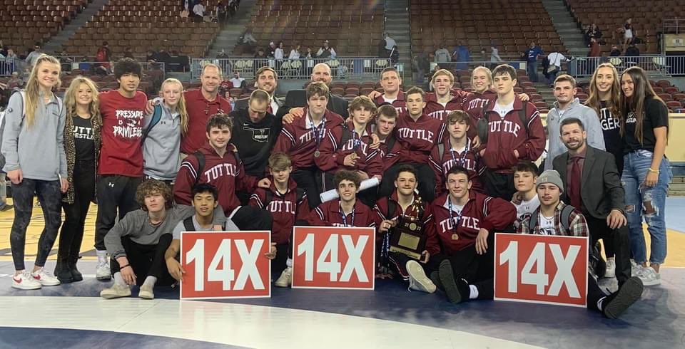 TuttleWrestling's tweet photo. 19 time State Champions winning our 14th consecutive championship this weekend. 

We finished with 11 state placers and 6 individual state champions. https://t.co/RjzAp8BKmf