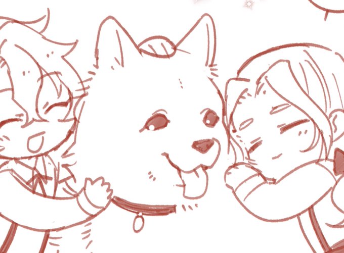 笑顔のイヌチャン描いてると自分もニチャ笑いしちゃう 