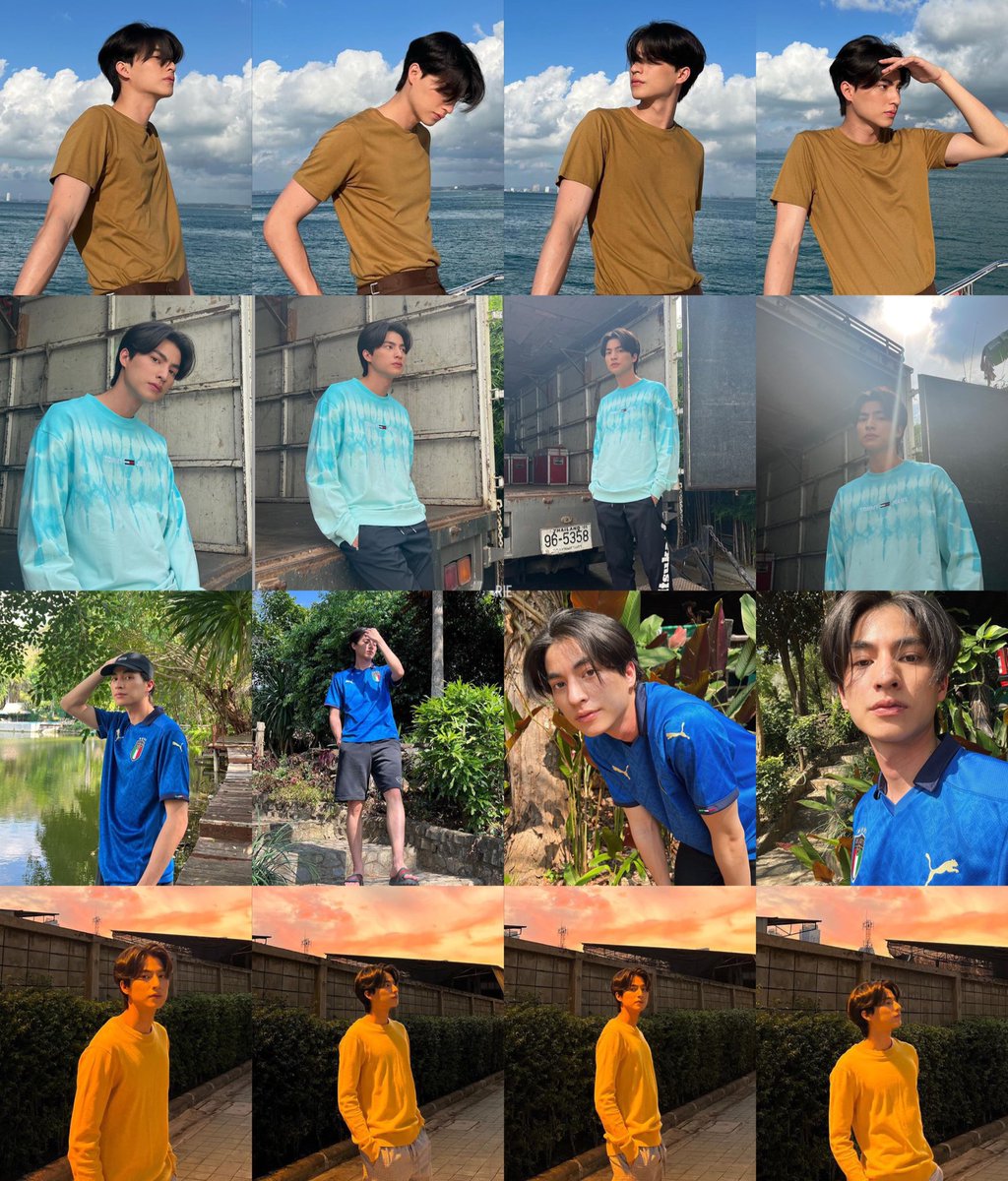 mewmorie's tweet photo. this gulf kanawut>>> no filter, just him with clouds, nature and sun ☀️☁️🌻 https://t.co/lgrhL2r57z