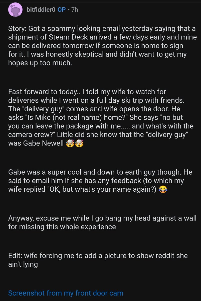 JakeSucky's tweet image. Valve CEO Gabe Newell reportedly hand delivering some of the first batch of Steam Decks

But we can’t even get him to a CS Major smh