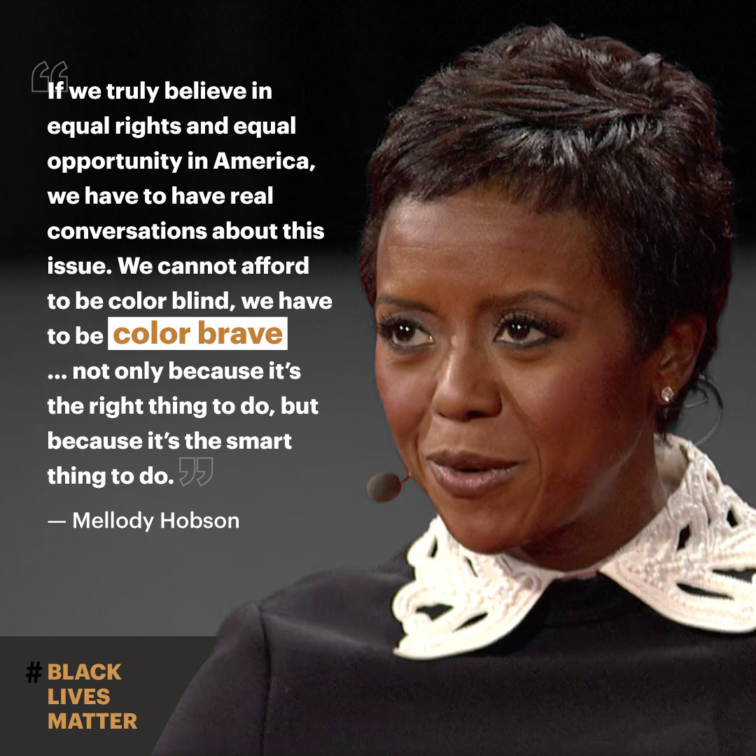 In Mellody Hobson’s TedTalk, Color Blind or Color Brave?, she reminds her audience, “the first step to solving any problem is to not hide from it, the first step to any form of action is awareness.” And we couldn’t agree more. Check it out here: 
ted.com/playlists/230/…