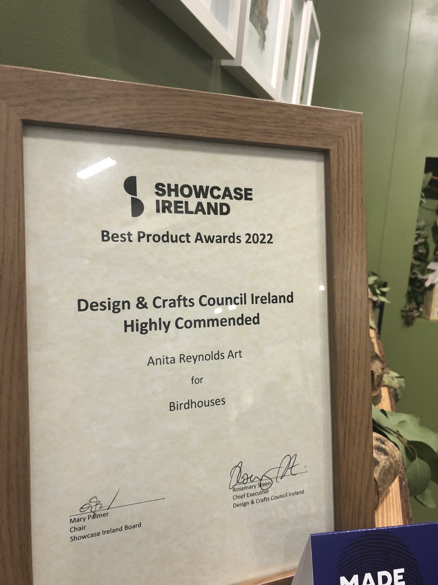 MeathLEO's tweet photo. Well done #AnitaReynolds @DCCIreland Highly Commended for her new product #Birdhouses check her out at @showcaseireland stand C26 #MadeInMeath #ShowcaseIreland https://t.co/mcjNfDZuA1